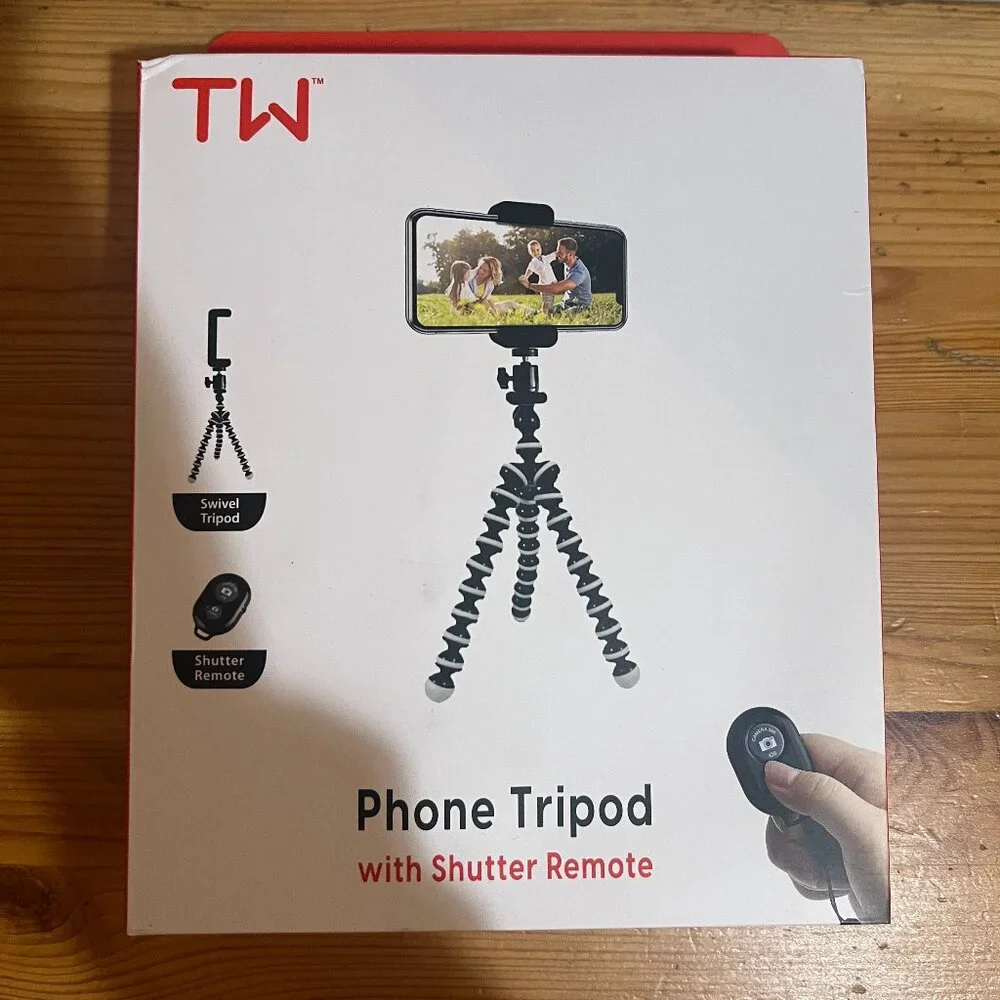 TALK WORKS Flexible Tripod for iPhone, Android, Camera - Bendable Legs, Adjustab